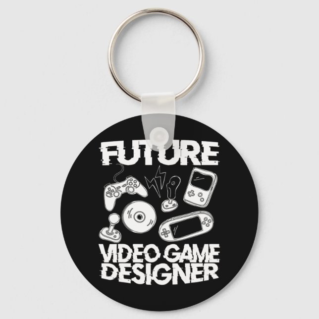 Kids Game Programming Future Video Game Designer G Keychain (Front)