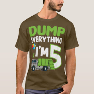 Kids Garbage Truck 5th Birthday Boy, Recycling Tra T-Shirt