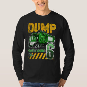 Kids Garbage Truck 6th Birthday 6 Years Old Birthd T-Shirt