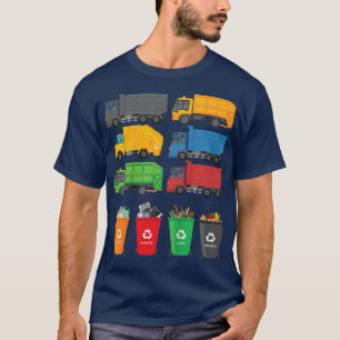 Kids Garbage Truck Recycling Day Trash Waste Separ T-Shirt
