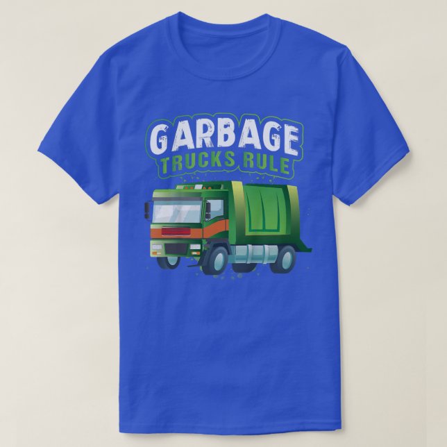 Kids Garbage Trucks Rule Garbage Trucks1550 T-Shirt (Design Front)