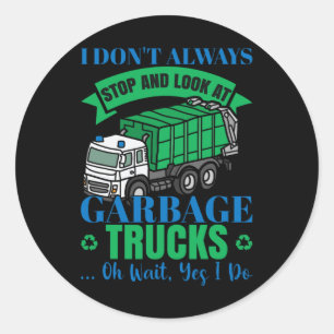 Kids Garge Truck Earth Day Classic Round Sticker