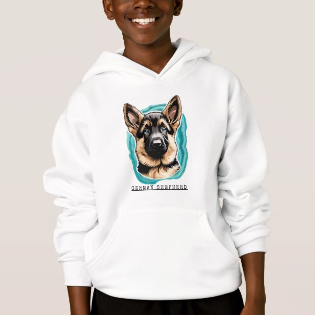 Kid's German Shepherd Hoodie (Front)