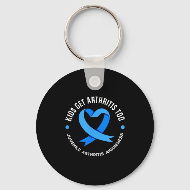 Kids Get Arthritis Too Juvenile Arthritis Awarenes Keychain (Front)