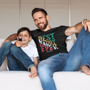 Kid's Gift To Father Modern Typography Best Daddy  T-Shirt
