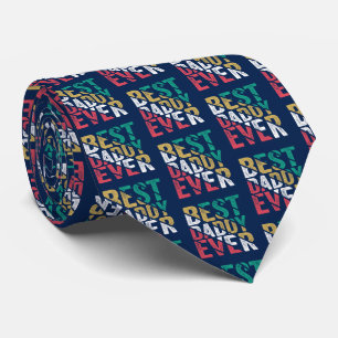 Kid's Gift To Father Modern Typography Best Daddy  Tie