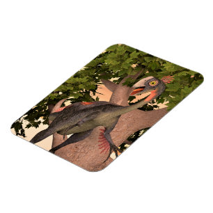 Kids Gigantoraptor Dinosaur Adventure Art Magnet