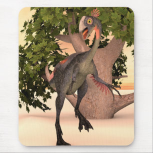 Kids Gigantoraptor Dinosaur Adventure Art Mouse Pad