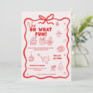 kids Gingerbread Decorating Party Invitation