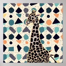 Kids Giraffe Colourful Dots