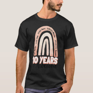 Kids Girl 10th Birthday 10 Years Old Rainbow Party T-Shirt