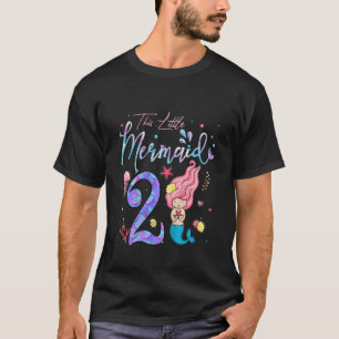 Kids Girls 2nd Birthday Girl This Little Mermaid I T-Shirt