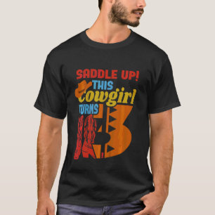 Kids Girls 3 Years Old Birthday Party This Cowgirl T-Shirt
