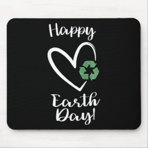 Kids Girls Happy Earth Day Earth Day With Heart Cu Mouse Pad