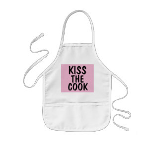 KIDS GIRLS KISS THE COOK KITCHEN APRON