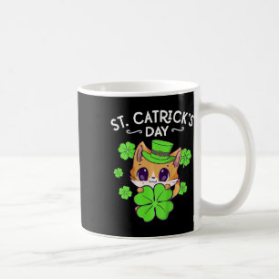 Kids Girls St Patricks Day Cat Happy St Catricks D Coffee Mug