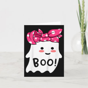 Kids Girls Toddler Happy Halloween Ghost With Ndan Card