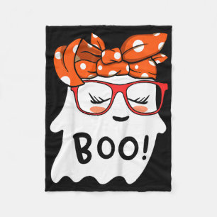 Kids Girls Toddler Happy Halloween Ghost With Ndan Fleece Blanket