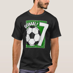 Kids Goaaal 7th Birthday 7 Year Old Soccer T-Shirt