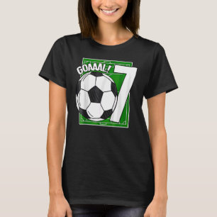 Kids Goaaal 7th Birthday 7 Year Old Soccer T-Shirt