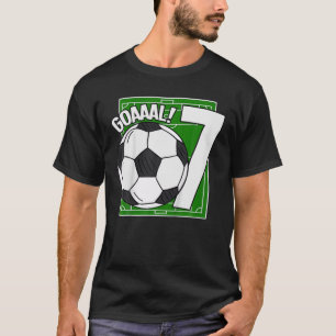 Kids Goaaal 7Th Birthday 7 Year Old Soccer T-Shirt