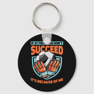 Kids Goalkeeper Goal Soccer Goalie Defender Goalte Keychain