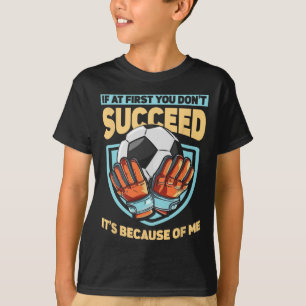 Kids Goaltender Defender Goalkeeper Soccer Goalie T-Shirt