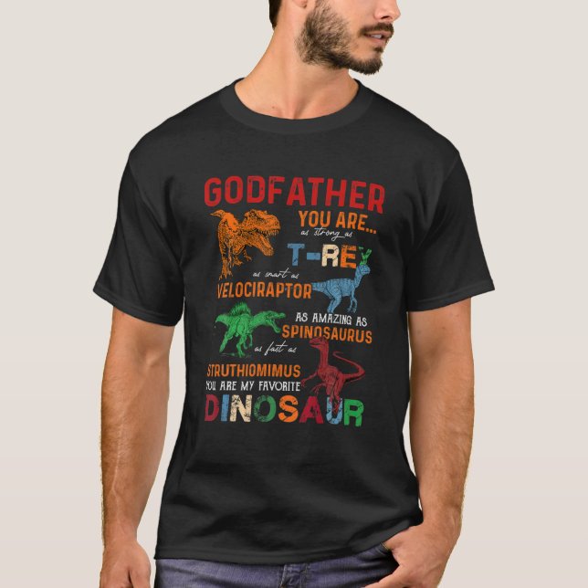 Kids Godfather You Are My Favourite Dinosaur Fathe T-Shirt (Front)