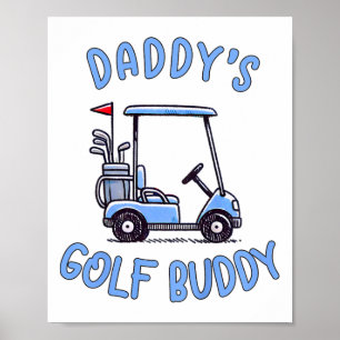 Kids Golfer Father Son Daddy's Golf Boy Father Day Poster