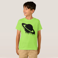 Kids Gothic Dripping Planet Black Silhouette