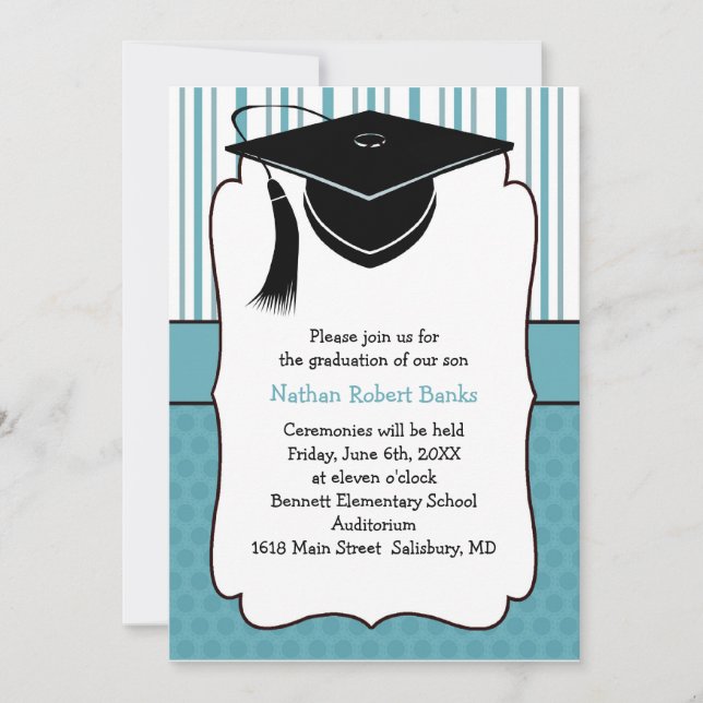Kids Graduation Announcements (for a boy) (Front)