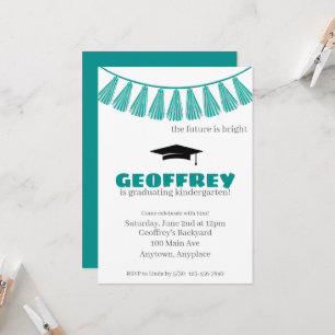 Kids Graduation Party Colourful Kindergarten Pre-K Invitation