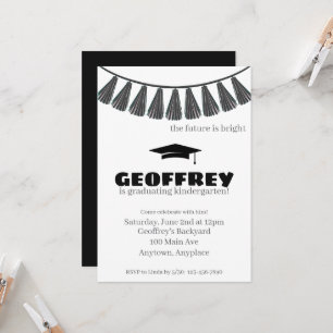 Kids Graduation Party Colourful Kindergarten Pre-K Invitation