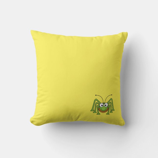 Kids Grasshopper Pillow (Front)