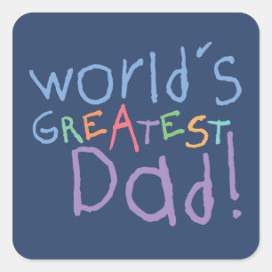 Kids Greatest Dad Father's Day Stickers