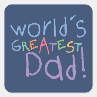 Kids Greatest Dad Father's Day Stickers