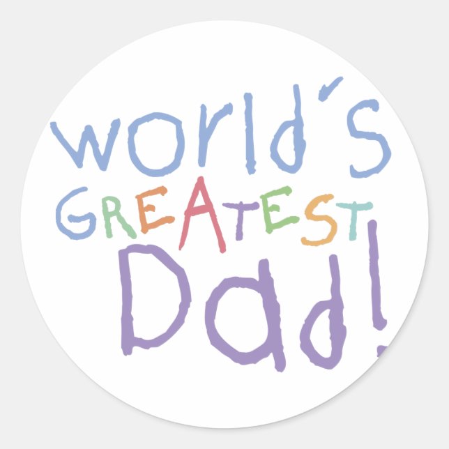 Kids Greatest Dad Sticker (Front)