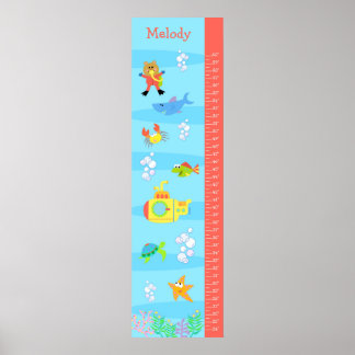 Kids Growth Chart - In the Sea