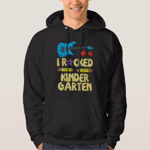 Kids Guitar I Rocked Kindergarten Last Day Graduat Hoodie