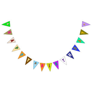 Kids' Halloween Birthday Bunting Flags