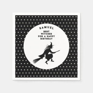 Kids' Halloween Birthday Witch Napkin