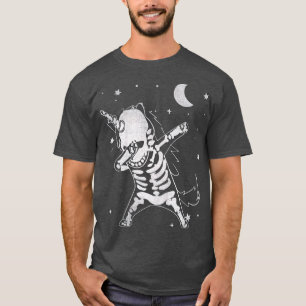 Kids Halloween Boys Funny Dabbing Skeleton Scary U T-Shirt
