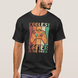 Kids Halloween Coolest Gamer In The Patch Boys Gir T-Shirt