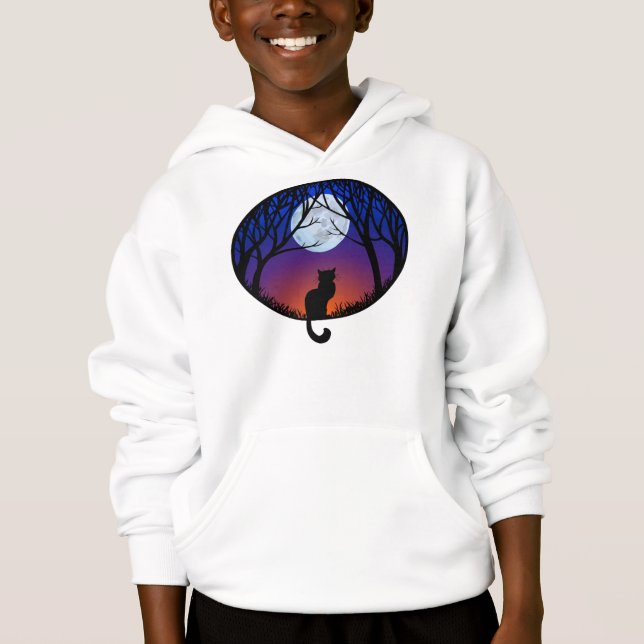 Kid's Halloween Hoodie Fat Cat Kid's Sweatshirt (Front)