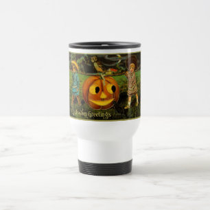Kids Halloween Jack-o-Lantern Pumpkin Harvest  Travel Mug