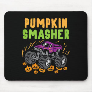 Kids Halloween Monster Truck Pumpkin Smasher Boys  Mouse Pad