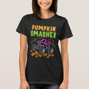 Kids Halloween Monster Truck Pumpkin Smasher Boys T-Shirt