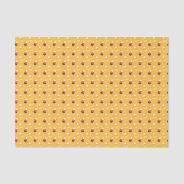 Kids Halloween Orange Candy Corn Tissue Paper (Front)