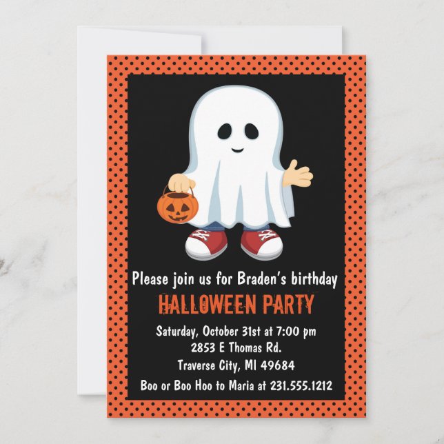 Kids Halloween Party Invitation (Front)