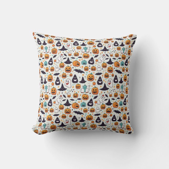 Kids Halloween Party  Throw Pillow (Front)